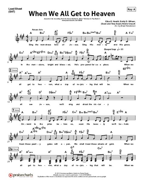 When We All Get To Heaven Sheet Music Pdf Susan Quintyne Praisecharts