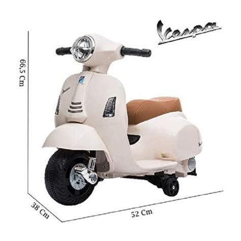 Cavalcabile Vespa Piaggio Bianca Elettrica 6 V Biemme