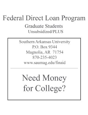 Fillable Online Web Saumag Printable Graduate Direct Plus Loan