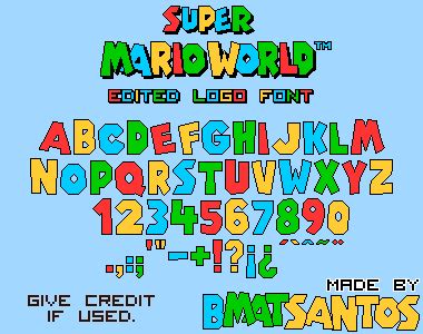 New Super Mario Bros Logo Font