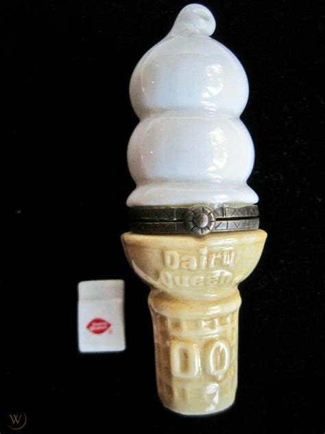 $25 2019 DQ Dairy Queen Ice Cream Cone Porcelain Hinged Trinket Box PHB ...