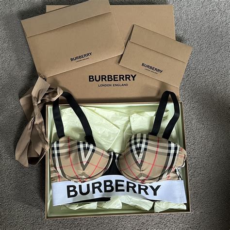 Authentic Burberry Logo Tape Vintage Check Bikini Depop