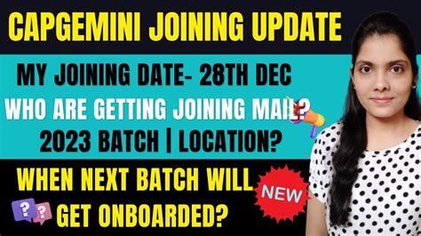 Capgemini Onboarding Update My Joining Date Revealed Capgemini