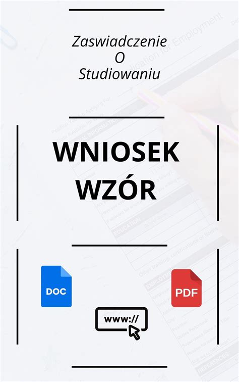 Wniosek O Zaświadczenie O Studiowaniu Wzór