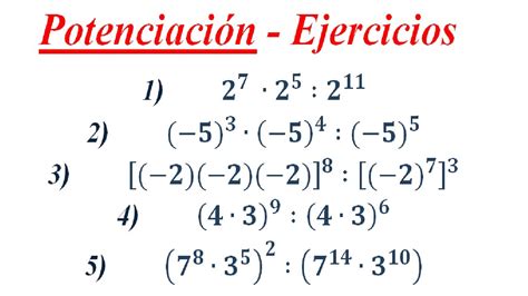 Potenciación Ejercicio 1 YouTube