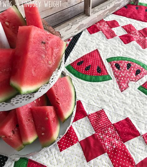 Fort Worth Fabric Studio Watermelon Whimsy Table Runner Watermelon