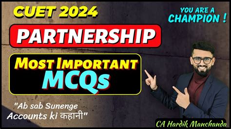 Most Important MCQs Of Partnership All Chapters Of Partnership