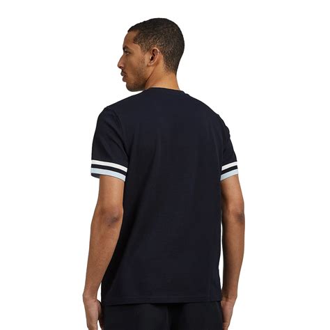 Fred Perry Bold Tipped Pique T Shirt Navy HHV