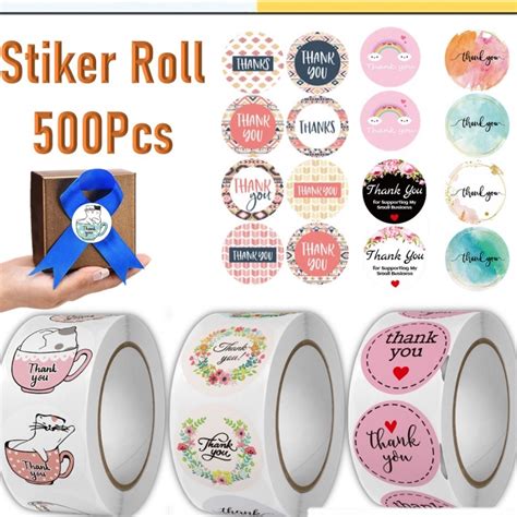 Jual COD SM88 1 Roll 50pcs Sticker Label Makanan Ucapan Thank You For