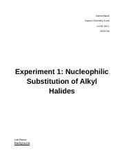 OrgChem Experiment 1 Lab Report Docx Naima Bakari Organic Chemistry