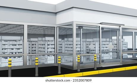 Supermarket Inside Wall Door Royalty-Free Images, Stock Photos ...