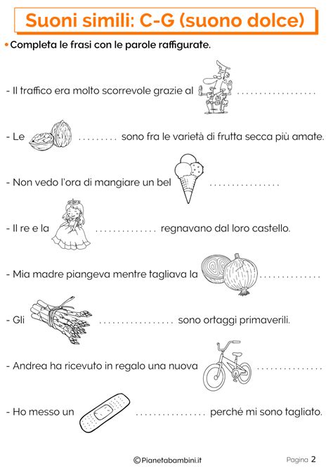 Schede Didattiche Su C G Suono Dolce Da Stampare PianetaBambini It