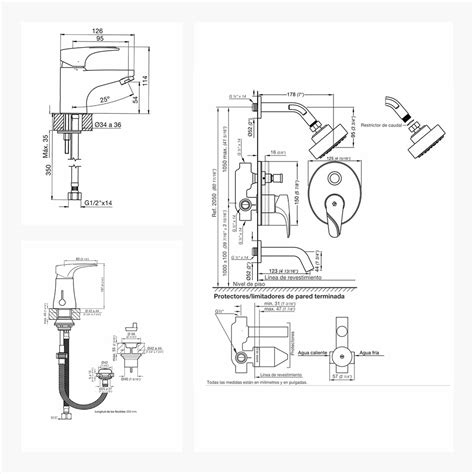 Juego Completo De Griferia Incluye Ducha Embutida Bidet C