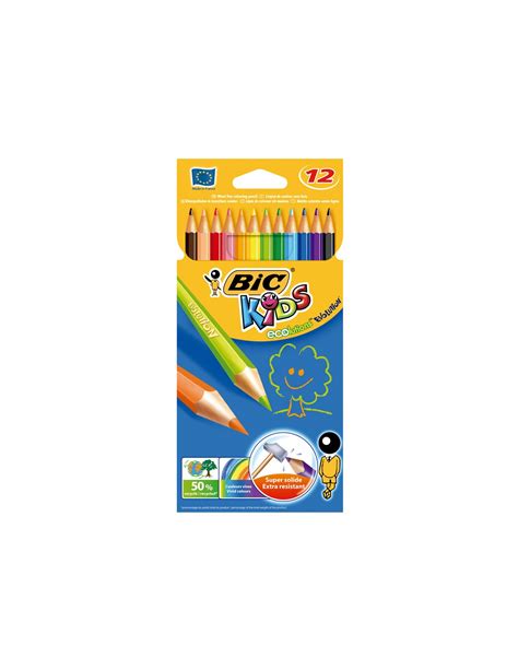 Crayon couleur bic kids evolution résine synthèse 175mm mine résistante