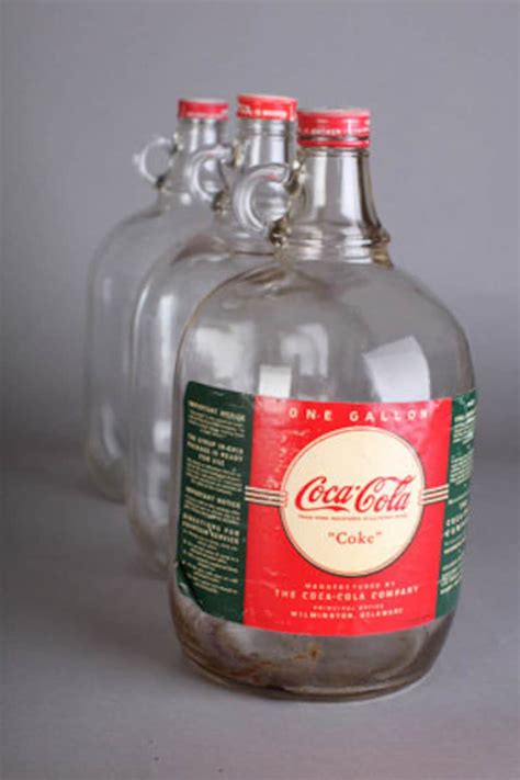 Vintage Glass Gallon Coca Cola Syrup Bottle Etsy