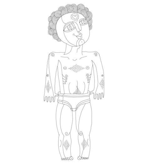 Premium Vector Vector Monochrome Illustration Of Nude Man Adam Concept Hand Drawn Image Of