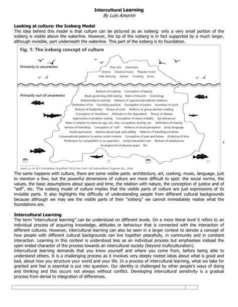 Iceberg and Culture theory - Creative Connections Cork