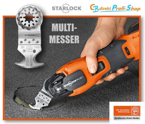 Fein STARLOCK Multimesser 63903251210 mit drei Schneidflächen