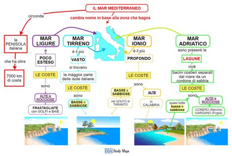 Il Mar Mediterraneo Mappa Concettuale