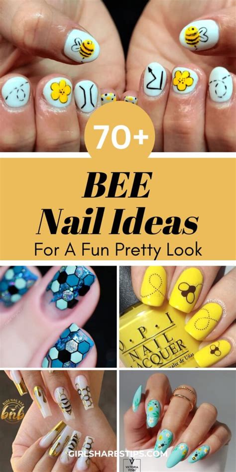 Bee Nail Designs For Buzzworthy Nails Bumble Bees Honey Bees