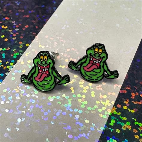 Ghostbusters Slimer Ghost S Movie Retro Nostalgia Geek Enamel