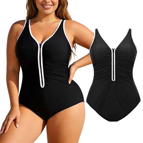 Women's One Piece Swimsuit Plus Size Swimsuit for Women Tummy Control