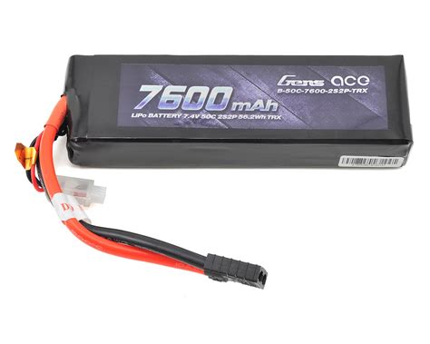 Gens Ace S Lipo Battery Pack C W Trx Connector V Mah Ga