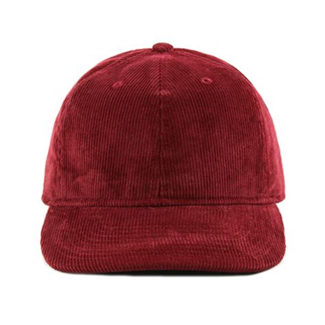 Burgundy Corduroy 6 Panel Nh Bulk Caps Wholesale Headwear