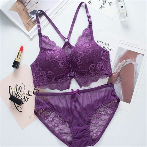 Sexy Front Closure Bra Briefs Lace Gather Lingerie Push Up Bra Sets Ab C Ebay