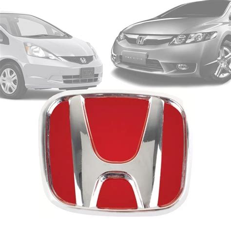 Emblema Civic E Fit Vermelho