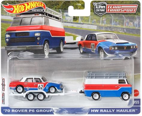 Hot Wheels Collector Vehículo de Colección Rally Van con Trailer a Escala 1 64 para niños de 3