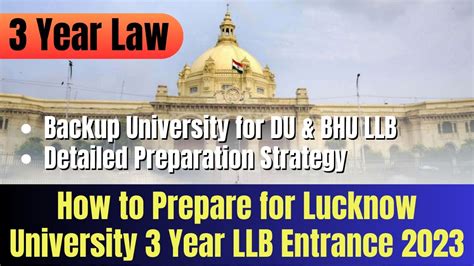 Year Law Course How To Prepare For Lucknow University Year Llb