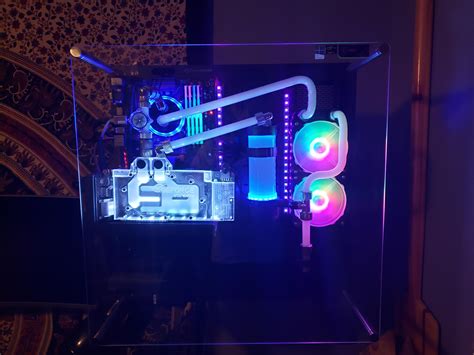 My custom watercooled RGB wall mounted gaming PC : r/pcmods