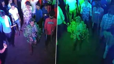 Video Man Stripped Garlanded With Shoes And Paraded Half Naked On Street By In Laws In MPs