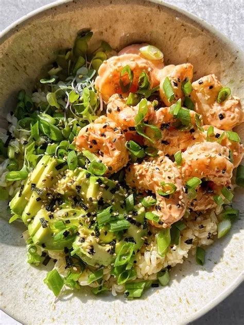 Spicy Mayo Shrimp Bowl By Carina Wolff Good Mood Food Meals