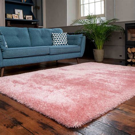 Luxury Blush Pink Super Thick Shaggy Area Rug