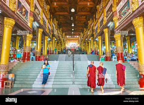 Yangon Myanmar February The Long Staircase In The Eastern