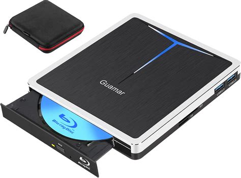 Amazon.com: Guamar External Blu Ray Drive,USB 3.0 Type C Bluray Burner ...