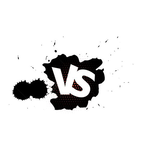 Versus Vector Hd Png Images Versus Brush Black And White Design Vs