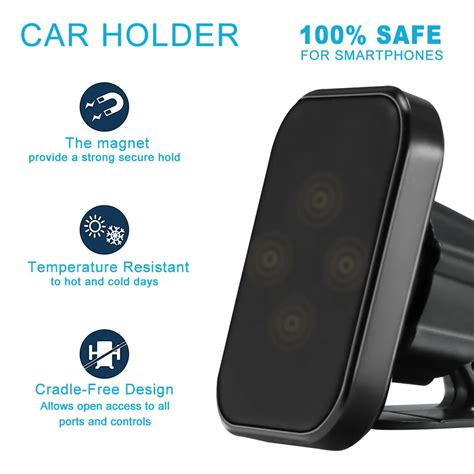 Rotating Magnetic Car Mount For Universal Cellphones Air Vent