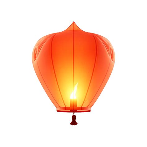 Ai Generated Chinese Sky Lantern Isolated On Transparent Background