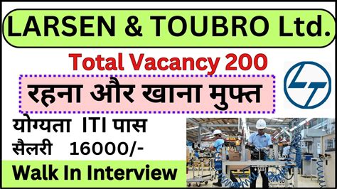 Larsen Toubro Campus Placement Iti