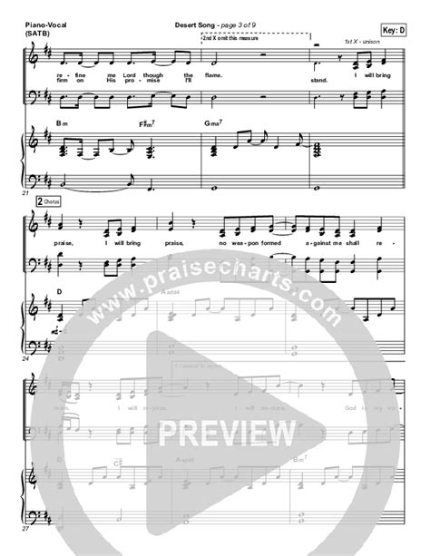 Desert Song Sheet Music Pdf Hillsong Worship Praisecharts