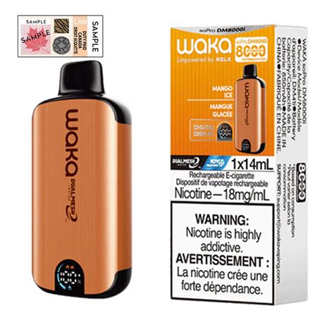 Bulk Digital Mango Ice Waka Sopro 8000 Puffs Smartest Disposable Vape