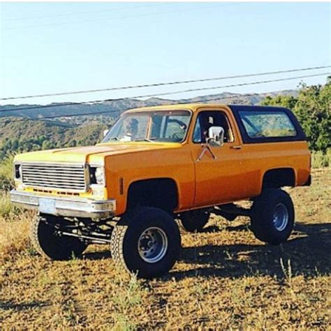 1976 Lifted Chevrolet Orange K5 Blazer Convertible Truck For Sale