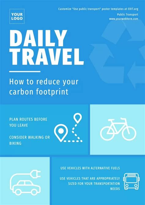 Design Sustainable Transport Posters with Editable Templates