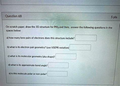 Solved Question Pts On Scratch Paper Draw The D Structure For