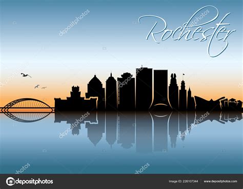 Rochester Ny Skyline Silhouette