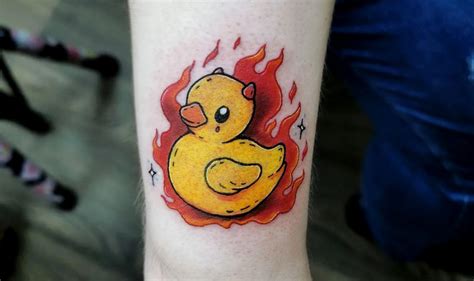 45 Enjoyable Ducky Tattoos That Are Very Easy To Create