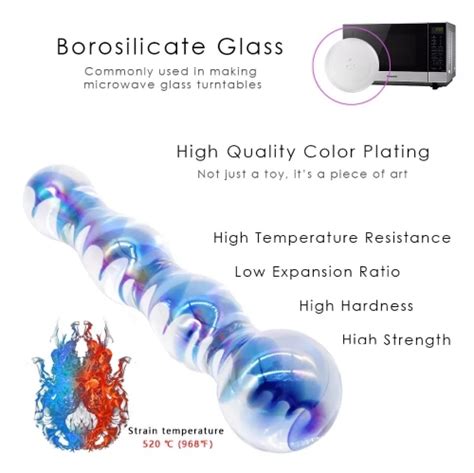 Dildo consolador de cristal azul 17x3 5 sensación térmica PointSexShop